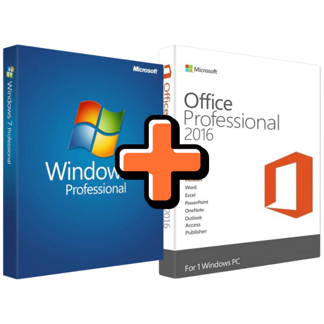 COMBO VIEJITOS: Windows 7 + Office 16
